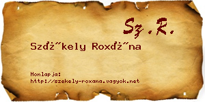 Székely Roxána névjegykártya